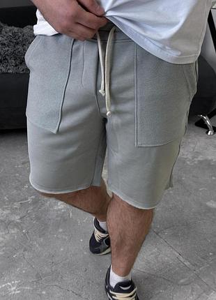 Шорты blum с накладным карманом серые s, m, l, xl, xxl