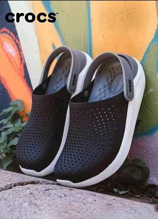Crocs literide оригинал black/smoke 44