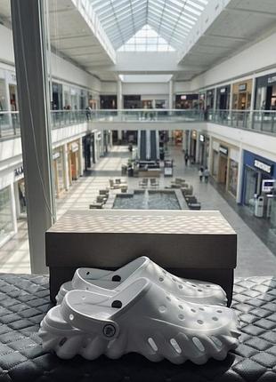 Crocs echo clog tripple white кроксы мужские белые 40