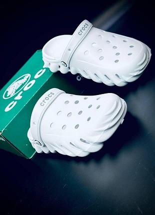 Crocs echo clog tripple white кроксы мужские белые