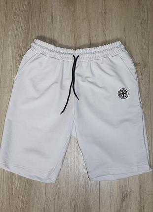 Шорты stone island белые