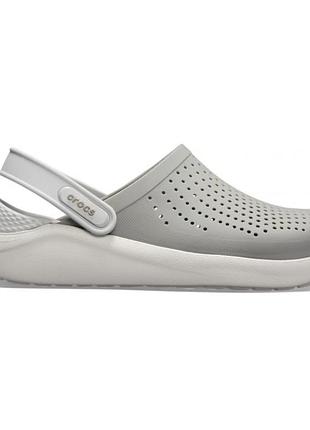 Crocs literide clog grey, кроксы лайтрайд серые мужские женские унисекс оригинал + коробка m11/w13