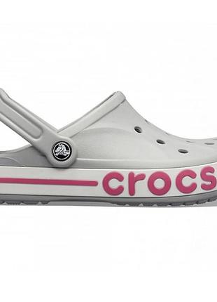 Crocs bayaband light grey candy pink оригінальні, крокси баябенд сірі жіночі оригінал + коробка m7/w9