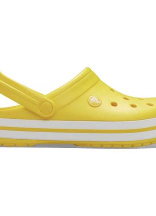 Crocs crocband lemon white original, крокси крокбенд жовті жіночі оригінал + коробка m8/w10