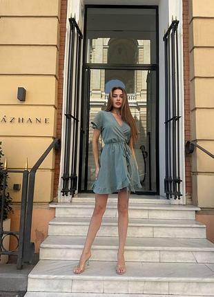 Стильний жіночий сарафан олива