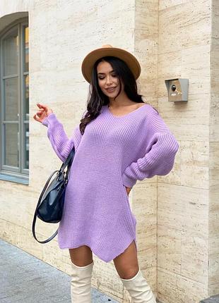Жіночна сукня-туніка oversize бузок