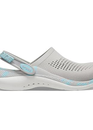 Crocs literide 360 marbled clog pearl white multi, крокси лайтрайд 360 сірі чоловічі жіночі оригінал + коробка