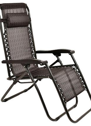 Кресло-шезлонг для дачи stenson mh-3066c-1 160×62×110 см коричневый