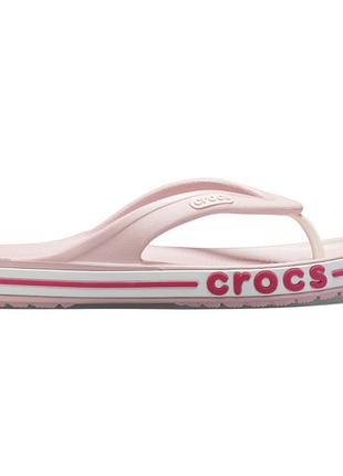 Crocs bayaband flip petal pink оригінальні, крокси в'єтнамки рожеві жіночі оригінал + коробка