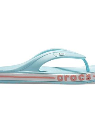Crocs bayaband flip ice blue/melon оригінальні, крокси в'єтнамки блакитні жіночі оригінал + коробка m6/w8