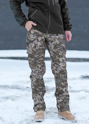 Женские тактические штаны softshell на флисе 48, пиксель мм-14