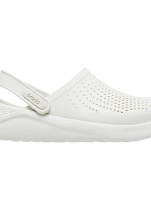 Crocs literide almost white, кроксы лайтрайд белые мужские женские унисекс оригинал + коробка m6/w8