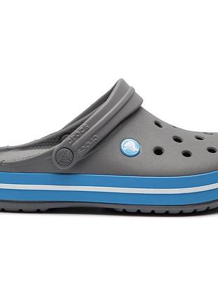 Crocs crocband charcoal ocean, крокси крокбенд темно сірі чоловічі унісекс оригінал + коробка m11/w13
