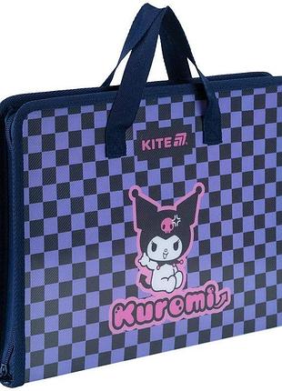 Папка портфель а4 з ручками "kuromi" hk25-202-2 kite