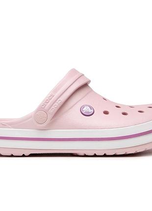 Crocs crocband pearl original, кроксы крокбенд женские розовые оригинал + коробка m7/w9