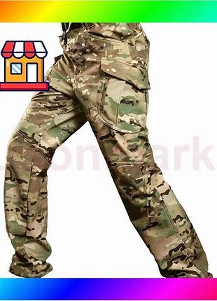 Bs зимние тактические штаны best mix soft shell s.archon x9jrk camouflage cp на флисе xl bas77/n