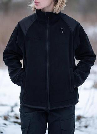 Тактическая женская флисовая кофта l, чёрный