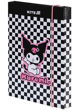 Папка для зошитів в5 на резинці "kuromi" hk25-210-3 kite