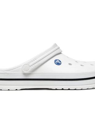 Crocs crocband white original унисекс, кроксы крокбенд полностью белые мужские женские оригинал с коробкой