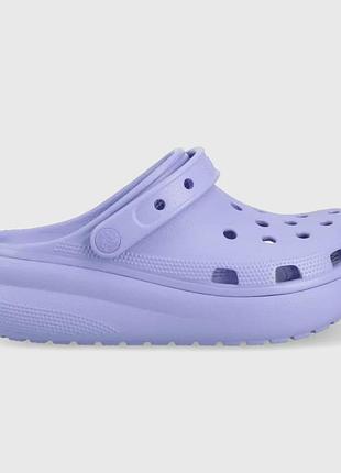 Crocs classic crush violet clog original женские, кроксы на платформе фиолетовые оригинал с коробкой
