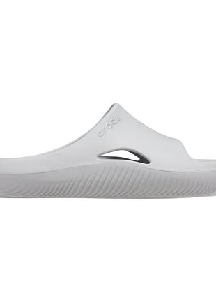Crocs mellow slide atmosphere original, крокси капці слайд сірі оригінал з коробкою унісекс чоловічі жіночі m5w7(37-38)