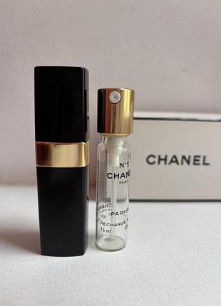 Оригінал chanel кофр-футляр з порожнім флаконом chanel №5 parfum (7.5 ml) з фірмовою коробкою