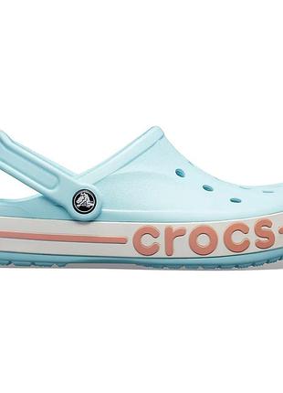 Crocs bayaband ice blue melon original жіночі, крокси баябенд блакитні з білою підошвою оригінал з коробкою m6w8(38-39)
