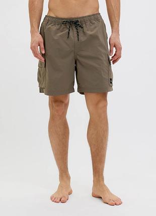 Мужские серые шорты jack & jones коричневый, l