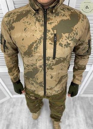 Армейская тактическая куртка softshell turkish said / военная мужская куртка софтшел камуфляж (арт. 12224) l