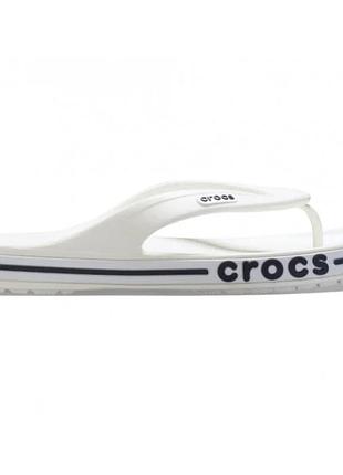 Crocs bayaband flip white original жіночі, оригінальні крокси в'єтнамки білі чоловічі унісекс з коробкою m7w9(39-40)