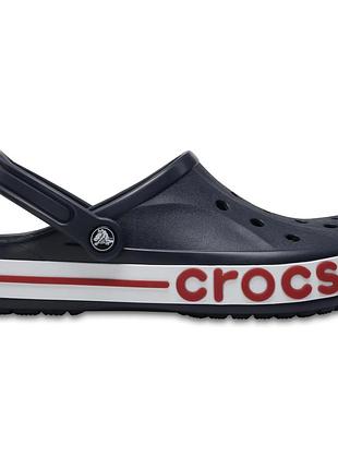 Crocs bayaband navy original, мужские кроксы баябенд темно синие с белой подошвой оригинал с коробкой