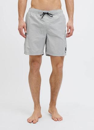 Мужские серые шорты jack & jones серый, l