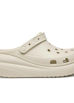 Crocs classic crush bone clog original жіночі, крокси на платформі бежеві оригінал з коробкою m5w7 (37-38)
