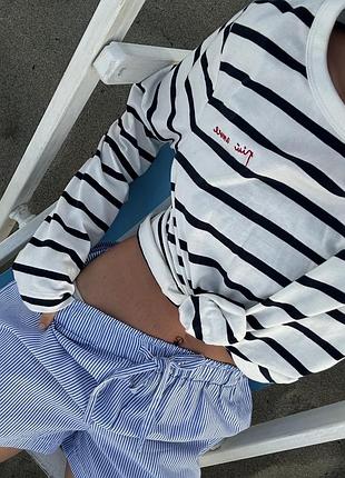 Лонг h&m у смужку