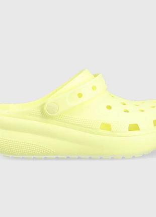 Crocs classic crush sulphur clog original жіночі, крокси на платформі жовті оригінал з коробкою m7w9(39-40)