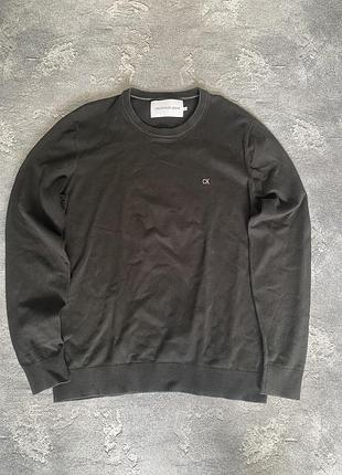 Calvin klein світшот чорний m-l, 100% бавовна, ідеальний стан