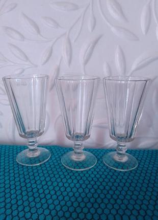 Рюмки  лафетник 3 шт вінтаж дхз 1930-40