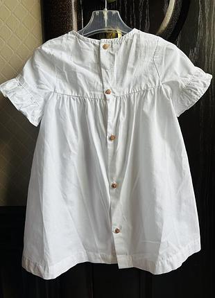 Котонове біле плаття zara 2