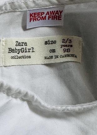 Котонове біле плаття zara 5