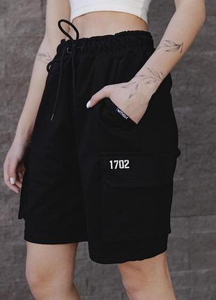 Жіночі трикотажні шорти without gate reflective black l, 48