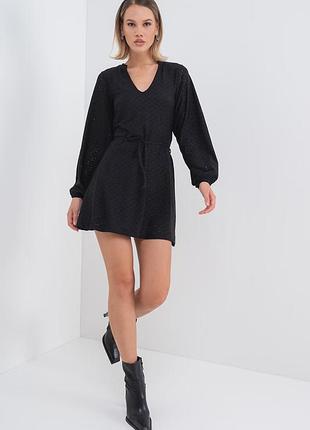 Женское коричневое платье only черный, s