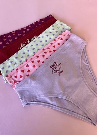 Набір бавовняних трусиків victoria’s secret pink cheeky / 5 шт ✨оригінал