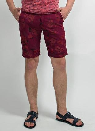 Шорты мужские хлопковые с принтом красные gst jeanswear mh128 (50128)