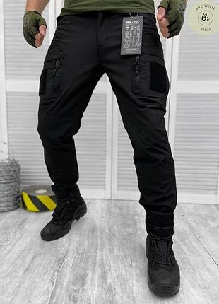 Тактичні штани mil-tec softshell assault black оригінал/армійський штани для військових софтшел (арт. 14002) xl
