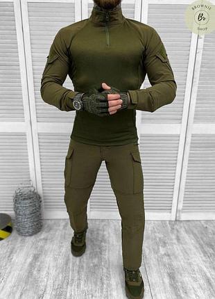 Тактичний костюм single sword (сорочка убакс, штани) олива. літня форма зсу. штурмовий костюм (арт. 15087) xxl