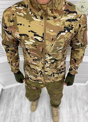 Тактическая армейская куртка silver knight мультикам / военная куртка софтшел камуфляж мультикам (арт.12672) xxl