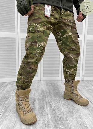 Тактические мужские штаны мультикам combat new / армейские штаны софтшел мультикам (арт. 12779) xl