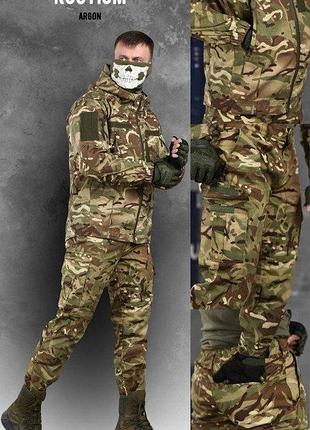 Тактический костюм лето мультикам. военная форма argon. тактический комплект штаны+китель с капюшоном (86473) m
