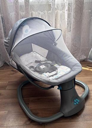 Заколисуючий центр шезлонг mastela 3в1 8105 serious grey