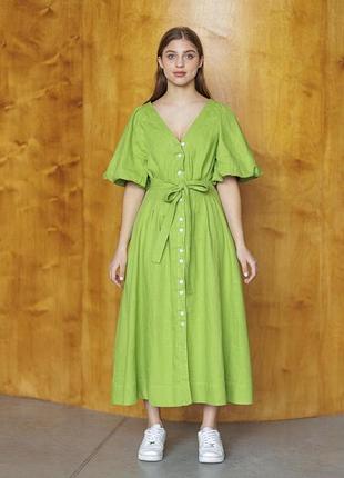 Лляна сукня vil'ni монтгомері цитрон 44